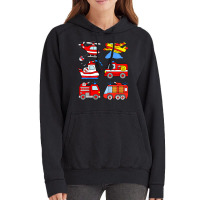 Kids Fire Engines Boys Toddlers Firefighter Boat Plane Helicopter Vintage Hoodie | Artistshot