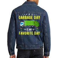 Garbage Day Truck T  Shirt Garbage Day Is My Favorite Day Sanitation W Men Denim Jacket | Artistshot