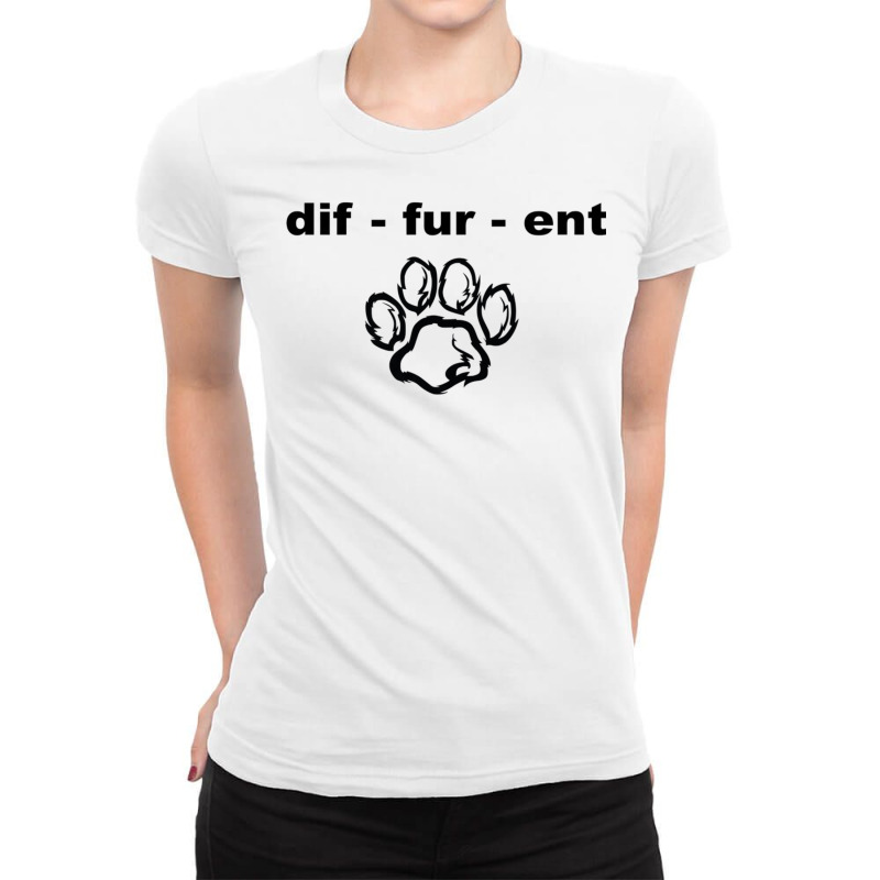 Furry Fandom T Shirt For Furries Anthro Fur Inclined Ladies Fitted T-Shirt by cm-arts | Artistshot