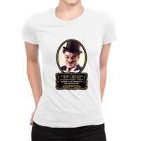 Charlie Chaplin Ladies Fitted T-shirt | Artistshot