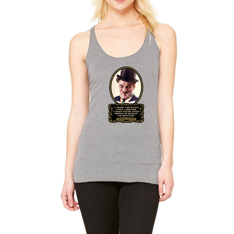 Charlie Chaplin Racerback Tank by lokiraapa | Artistshot