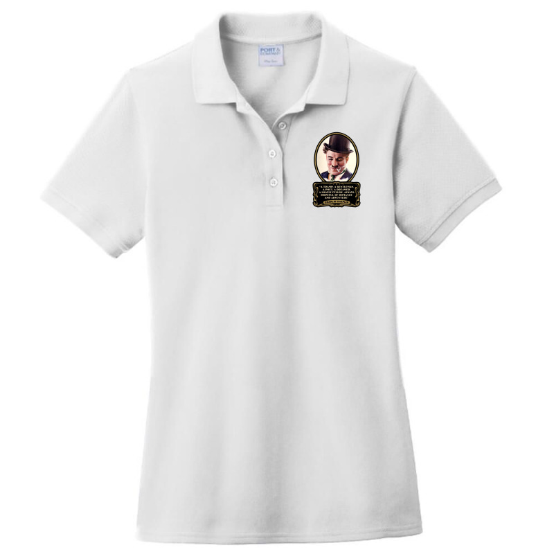 Charlie Chaplin Ladies Polo Shirt by lokiraapa | Artistshot