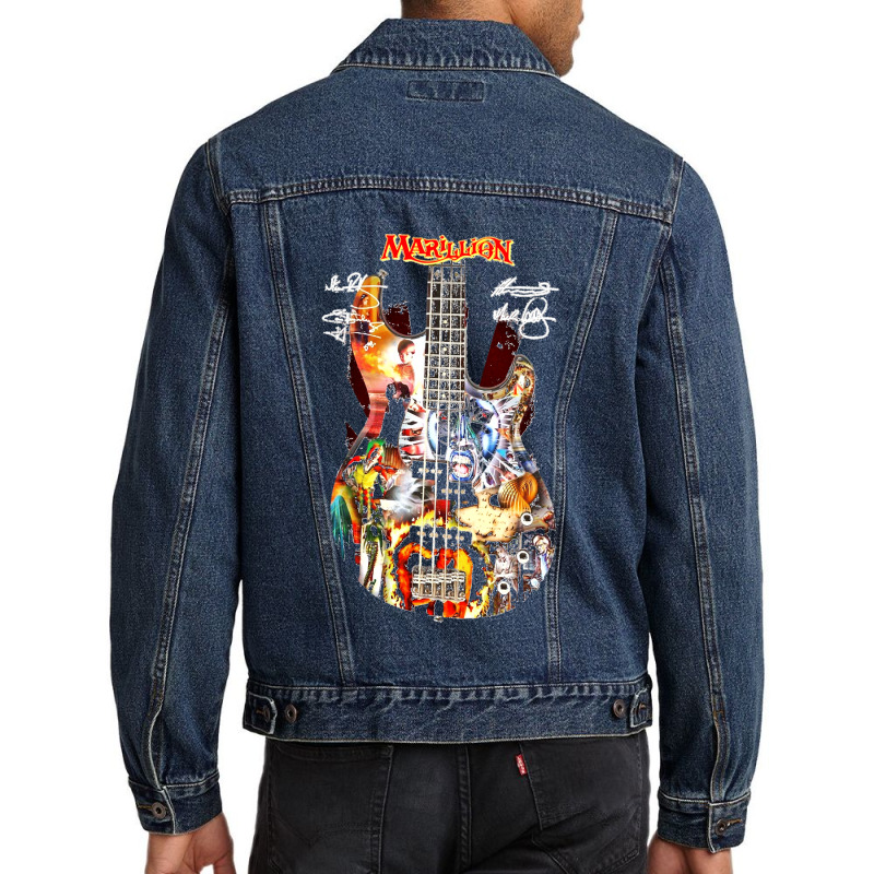 Marillion Guitar Signatures Classic Men Denim Jacket by cm-arts | Artistshot