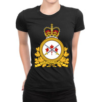 Canadian Army Military Armed Forces Veteran Long Sleeve Ladies Fitted T-shirt | Artistshot