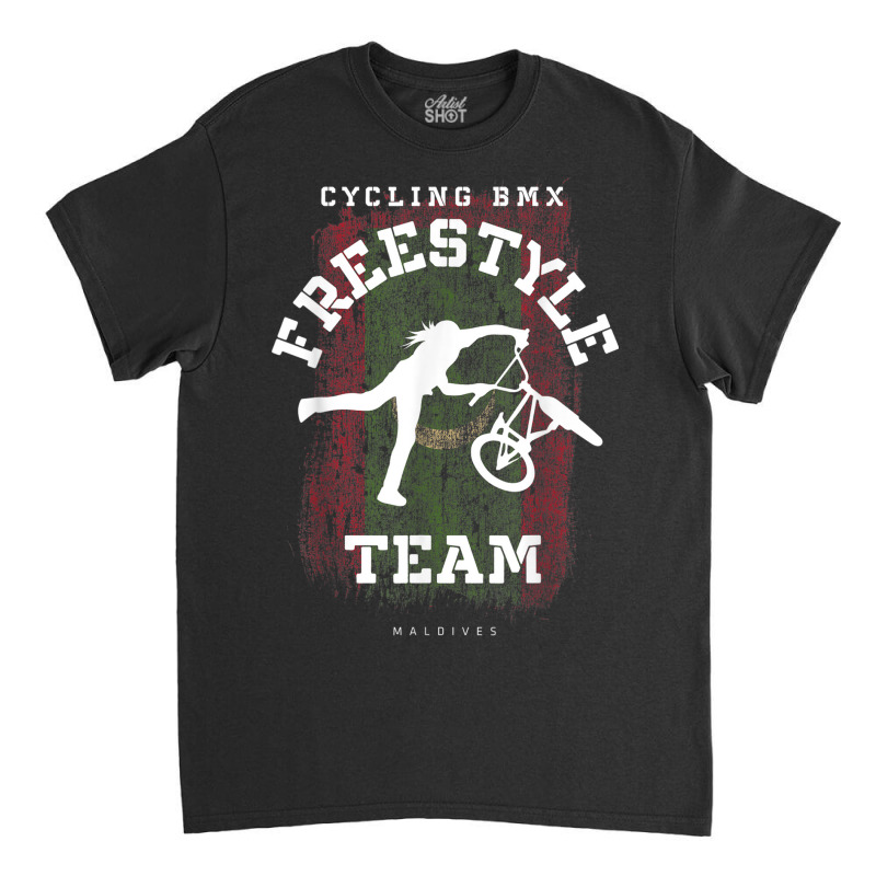 Womens Bmx Freestyle Bike Maldives Flag Cycling Bmx Classic T-shirt | Artistshot