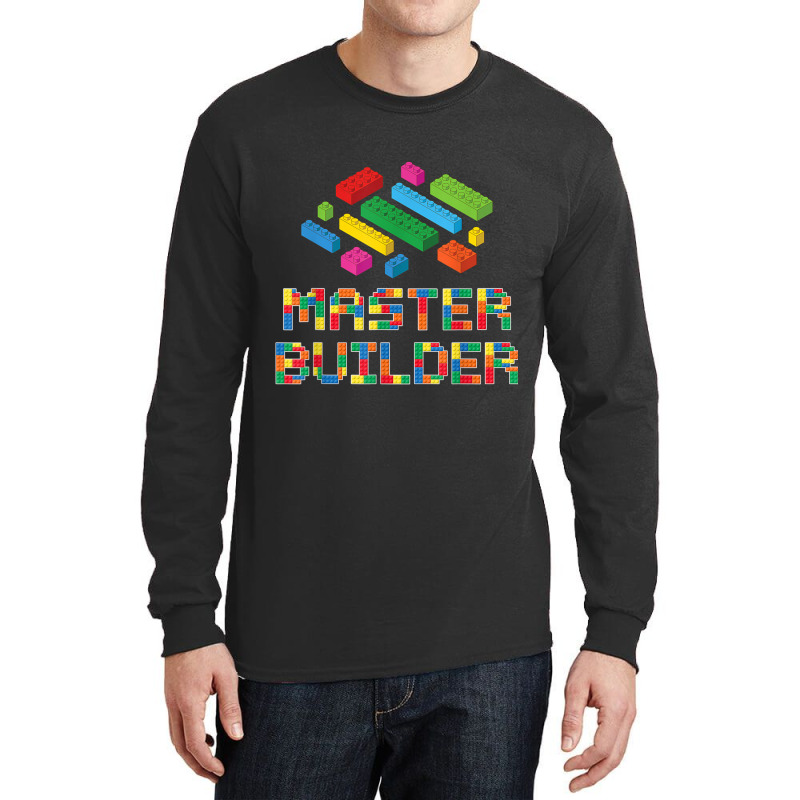 Master Builder Blocks Building Brick Builder Kids Funny Long Sleeve Shirts | Artistshot