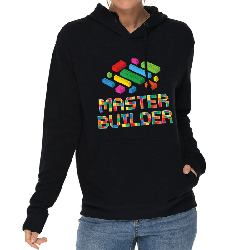 Master Builder Blocks Building Brick Builder Kids Funny Lightweight Hoodie | Artistshot