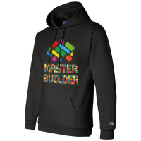 Master Builder Blocks Building Brick Builder Kids Funny Champion Hoodie | Artistshot