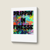 Drippin' In Finesse Colorful Bright Drip Party T Shirt Portrait Canvas Print | Artistshot