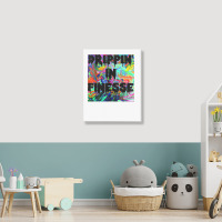 Drippin' In Finesse Colorful Bright Drip Party T Shirt Portrait Canvas Print | Artistshot