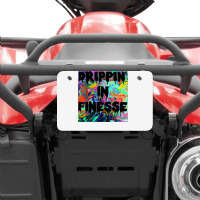 Drippin' In Finesse Colorful Bright Drip Party T Shirt Atv License Plate | Artistshot