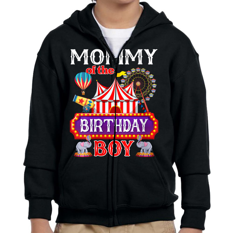 Womens Mommy Of The Birthday Boy Ringmaster Circus Theme Carnival V Ne Youth Zipper Hoodie by cm-arts | Artistshot