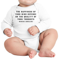 Marcus Aurelius Stoic Philosophy Latin Quote Memento Mori T Shirt Long Sleeve Baby Bodysuit | Artistshot