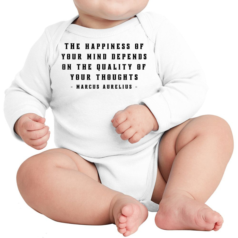 Marcus Aurelius Stoic Philosophy Latin Quote Memento Mori T Shirt Long Sleeve Baby Bodysuit by cm-arts | Artistshot