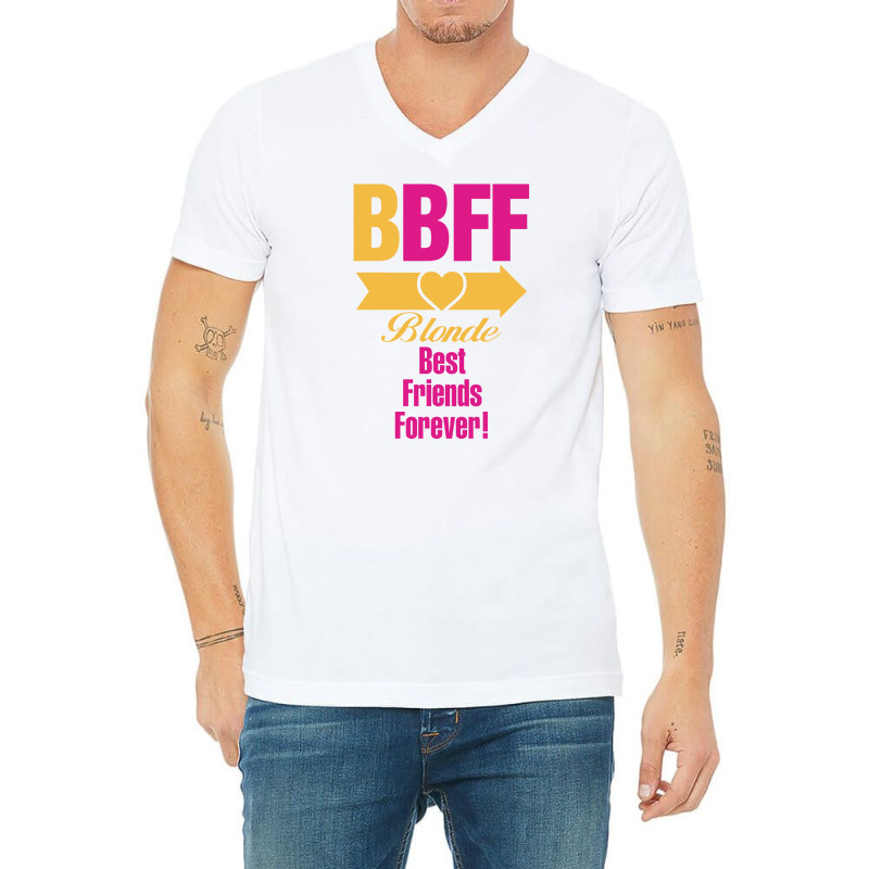 Blonde Best Friend Forever Right Arrow V-neck Tee | Artistshot