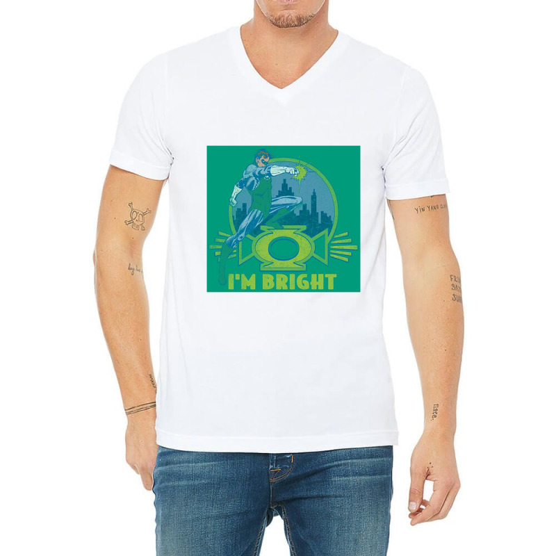 Green Lantern, I'm Bright, V-neck Tee | Artistshot