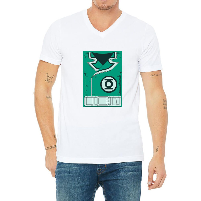 Green Lantern V-neck Tee | Artistshot