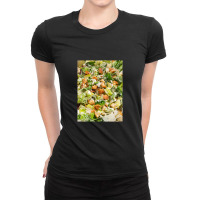 Caesar Salad Pattern, Caesar Salad Ladies Fitted T-shirt | Artistshot