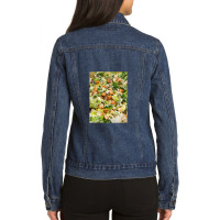 Caesar Salad Pattern, Caesar Salad Ladies Denim Jacket | Artistshot