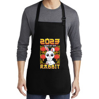 Year Of The Rabbit 2023 Chinese Zodiac Cute Kawaii Bunny Medium-length Apron | Artistshot