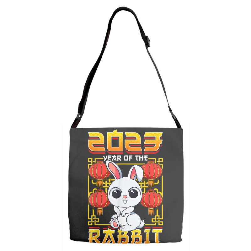 Year Of The Rabbit 2023 Chinese Zodiac Cute Kawaii Bunny Adjustable Strap Totes by Halloween | Artistshot