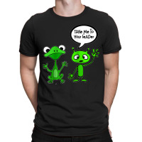 Smilemoretees Funny Martian Alien And Frog Take Me To Leader Raglan Ba T-shirt | Artistshot