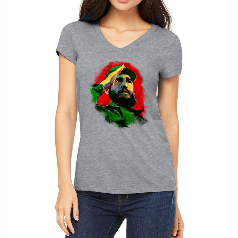 Fidel Castro Pullover Hoodie Women's V-Neck T-Shirt by cm-arts | Artistshot