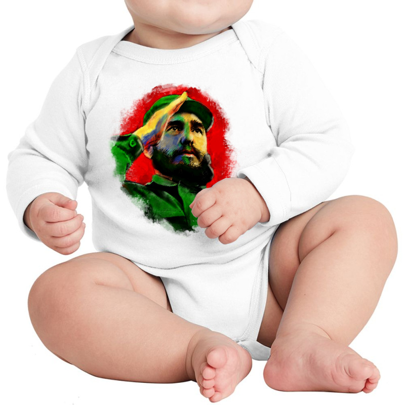 Fidel Castro Pullover Hoodie Long Sleeve Baby Bodysuit by cm-arts | Artistshot