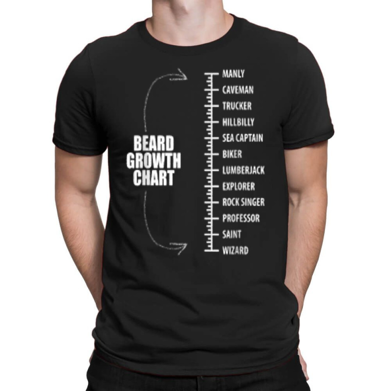 Funny Beard Growth T Length Manly To Wizard T-shirt | Artistshot