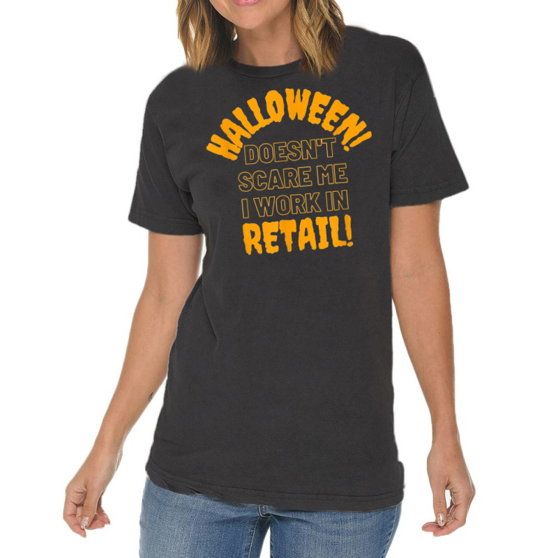 Halloween Retail Funny Work Attire T Shirt Vintage T-Shirt by cm-arts | Artistshot