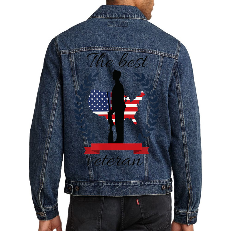 The Best Veteran Patriotic Army American Soldier Us Flag Men Denim Jacket | Artistshot