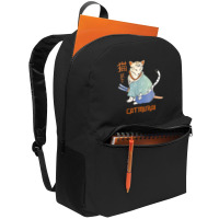 Cat Samurai Catmurai Japanese Warrior Funny Cats With Katana Backpack | Artistshot