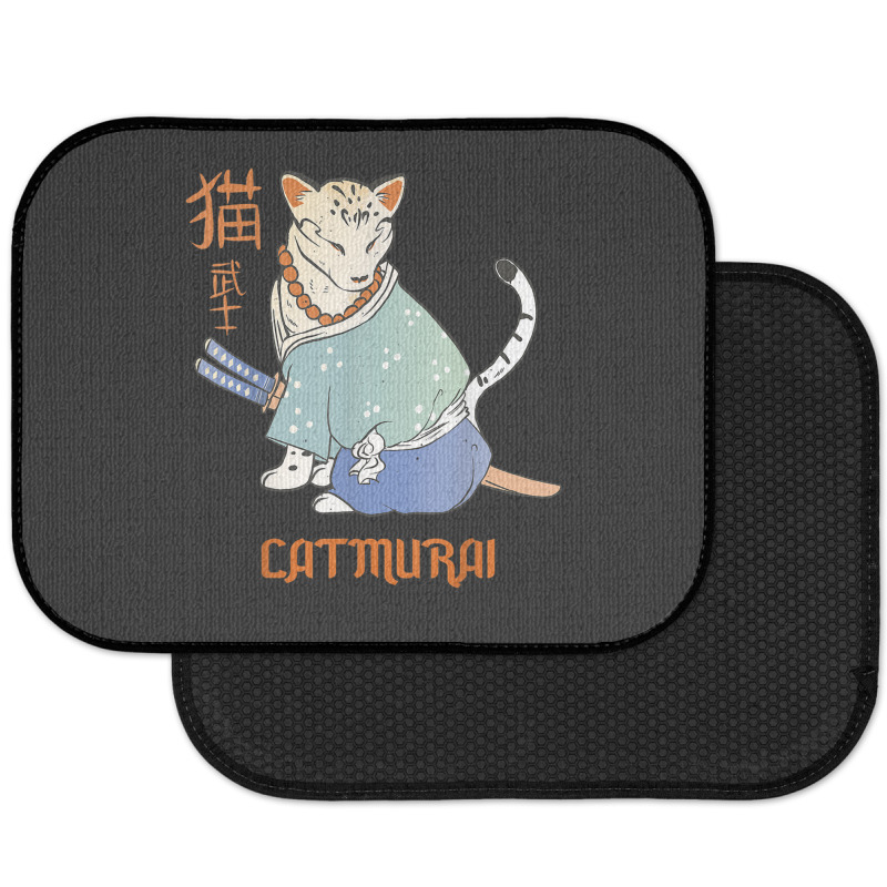 Cat Samurai Catmurai Japanese Warrior Funny Cats With Katana Rear Car Mat | Artistshot