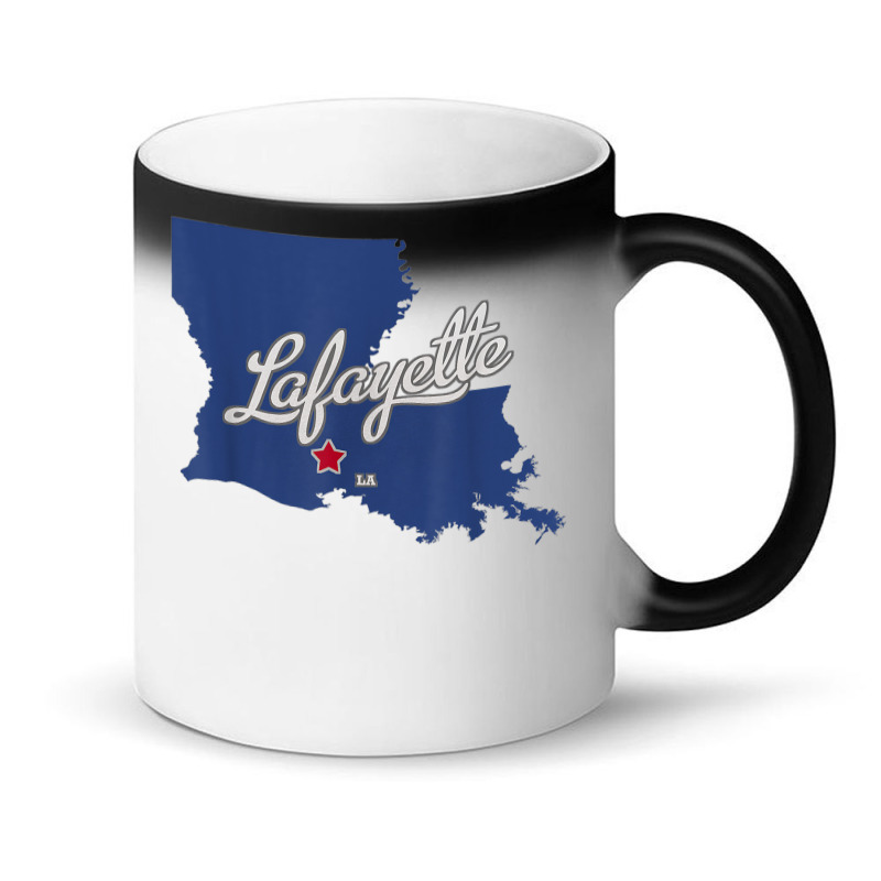 Lafayette Louisiana La Map T Shirt Magic Mug | Artistshot