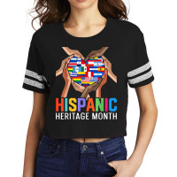 Latin Countries Hands Heart Flags Hispanic Heritage Month T Shirt Scorecard Crop Tee | Artistshot