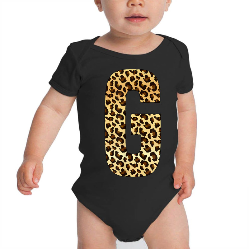 Letter G Alphabet Letters Leopard Cheetah Initial Baby Bodysuit by Loves | Artistshot