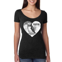 Love Heart Puffins Shirt Cute Puffin Iceland Lover Gift Tee Women's Triblend Scoop T-shirt | Artistshot