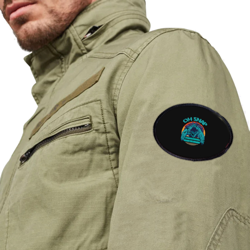 Alligator Snapping Turtle Men Women Shirt Snap Oval Patch | Artistshot