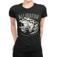 Alligator Snapping Turtle, Vintage Design For Reptile Lovers Ladies Fitted T-shirt | Artistshot