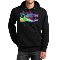 Alligator With Headphones And Sunglasses Unisex Hoodie | Artistshot