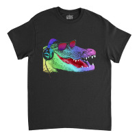 Alligator With Headphones And Sunglasses Classic T-shirt | Artistshot