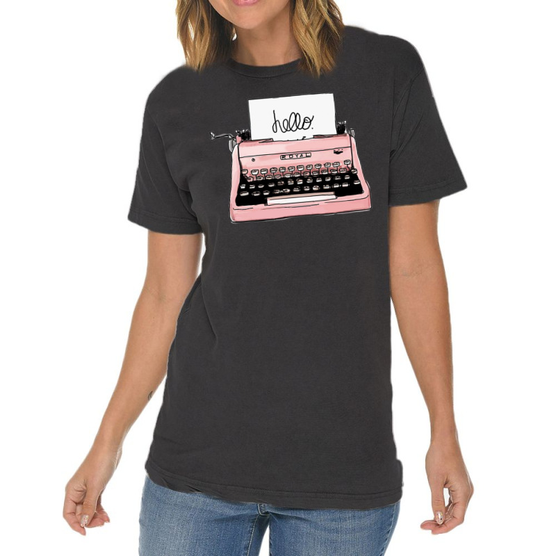 Hand Drawn Vintage Typewriter Writing Machine Vintage T-Shirt by calesjoanne | Artistshot