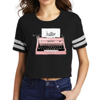 Hand Drawn Vintage Typewriter Writing Machine Scorecard Crop Tee | Artistshot