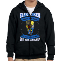 Electrician Electricity Electrician Lighting Technician T Shirt Youth Zipper Hoodie | Artistshot