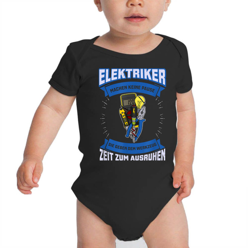 Electrician Electricity Electrician Lighting Technician T Shirt Baby Bodysuit by puetzee | Artistshot