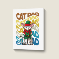 Mens Retro Vintage Cats Oriental Shorthair Cat Dad Christmas T Shirt Portrait Canvas Print | Artistshot