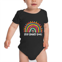 I Read Banned Books Vintage Rainbow Reading Book Lover Baby Bodysuit | Artistshot