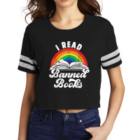 I Read Banned Books Vintage Literature Rainbow Reading Scorecard Crop Tee | Artistshot