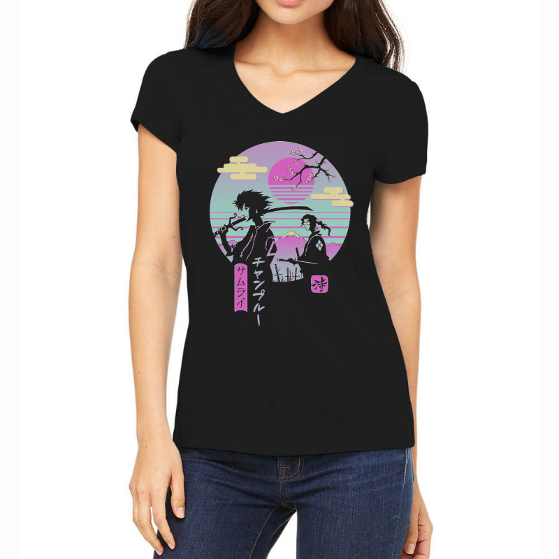 Samurai Champloo Women's V-Neck T-Shirt by CrystalCroft | Artistshot