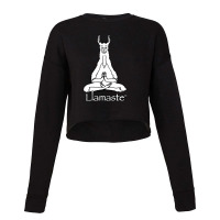 Llamaste Meditation Yoga Cropped Sweater | Artistshot